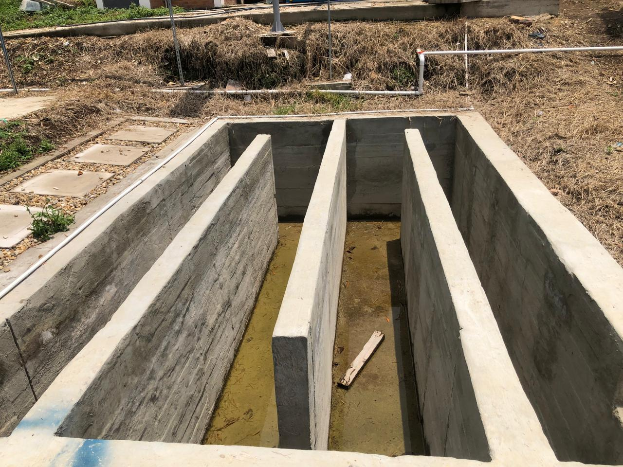 Concrete wastewater treatment channels